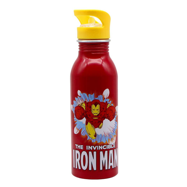 Garrafa De Alumínio Iron Man 600 Ml