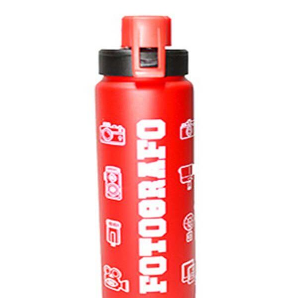 Garrafa De Alumínio Profissão - Fotógrafo 750 Ml Vermelha