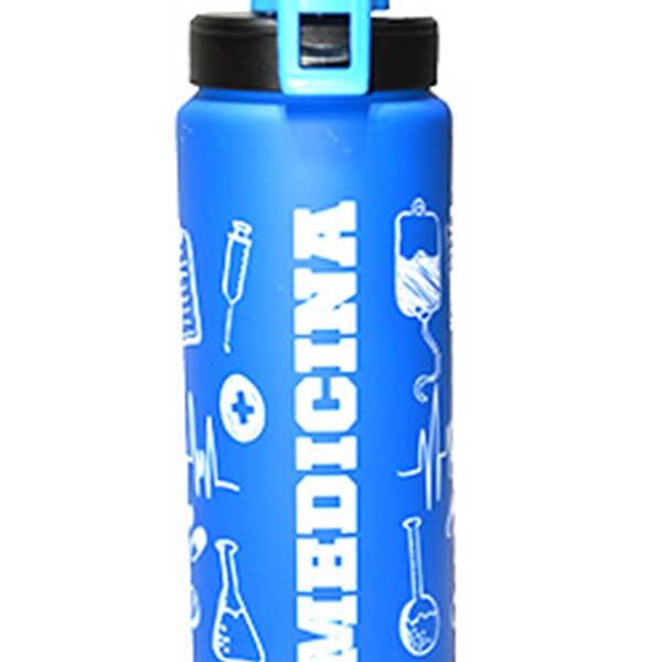 Garrafa De Alumínio Profissão - Medicina 750 Ml Azul