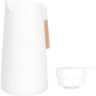 Garrafa De Café 1 Litro Cabo Madeira Com Isolamento Térmico B