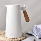 Garrafa De Café Térmica 1 Litro Chique Cabo Madeira Chá Água