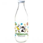 Garrafa De Leite Vidro 1l Decorada Vaquinha - Class Home