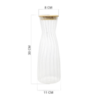 Garrafa De Vidro Borossilicato Tampa Bambu 1l- Wolff