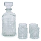 Garrafa De Vidro Whisky 900ml Com 4 Copos 150ml - Wincy