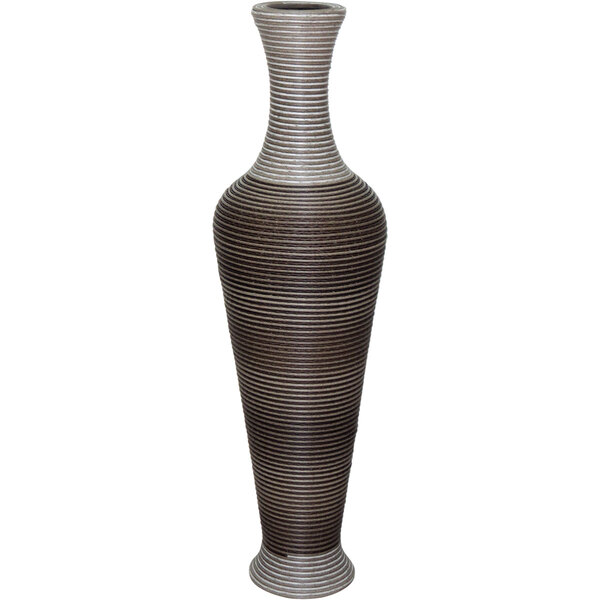 Garrafa Decorativa 100x29x29cm Plástico Cinza