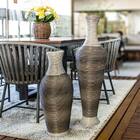 Garrafa Decorativa 100x29x29cm Plástico Cinza