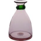 Garrafa Decorativa Blume Em Vidro Rosa Para Casa 22x15x15cm