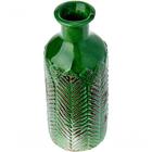Garrafa Decorativa Crispin De Cerâmica Verde Para Casa 16cm