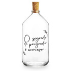 Garrafa Decorativa De Vidro 500 Ml Frase Segredo Decoração
