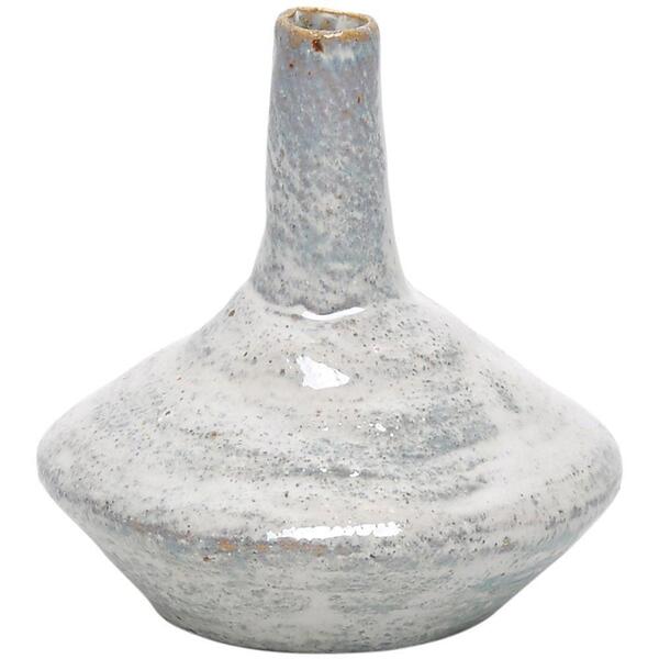 Garrafa Decorativa Sia Home&co Em Cerâmica Cinza Quarto Sala