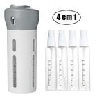 Garrafa Dispenser Portátil 4 Em 1 Shampoo Gel Cremes Cinza Vi
