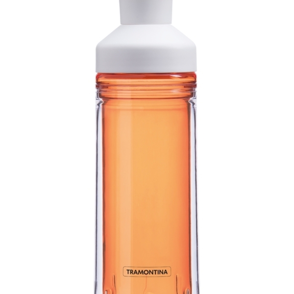 Garrafa Exata Laranja Em Tritan Com Parede Dupla 0,6 L Tramon
