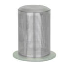 Garrafa Garrafinha Vidro Com Infusor Inox Chá Água 550ml Cinza