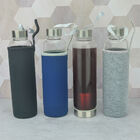 Garrafa Garrafinha Vidro Com Infusor Inox Chá Água 550ml Preto