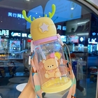 Garrafa Infantil Portátil De Água Alce Desenho Multicolorido