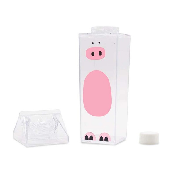 Garrafa Infantil Transparente C/ Rosca 500ml  Mod. Leite  - P