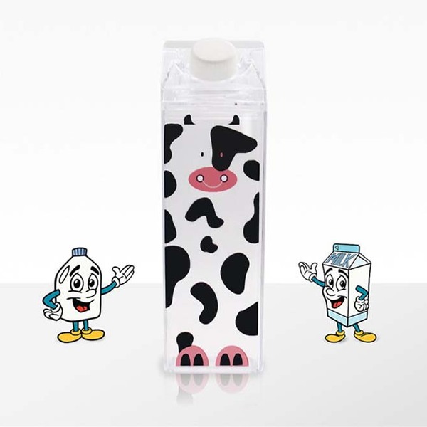 Garrafa Infantil Transparente C/ Rosca 500ml  Mod. Leite  - V