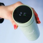 Garrafa Isotérmica Em Aço Inox 500ml Com Led - Branco