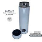 Garrafa Isotérmica Em Aço Ínox Branco