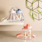 Garrafa Lyor Multiuso C/ Alca Dupla E Canudo Rosa 1200 Ml