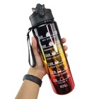 Garrafa Motivacional Metalica Kit 3 Uni Medidor Agua Cha Pass