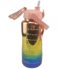 Garrafa Motivacional Metalica Kit 3 Uni Squeeze Com Medidor A