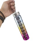 Garrafa Motivacional Metalica Medidor Kit 3 Uni Squeeze Agua