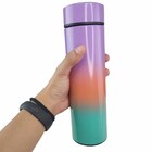 Garrafa Motivacional Squeeze Termica Kit 2 Uni Sensor Led Vis