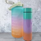 Garrafa Motivacional Squeeze Termica Kit 2 Uni Sensor Led Vis