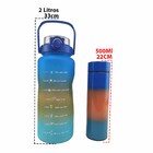 Garrafa Motivacional Squeeze Termina Kit 2 Uni Sensor Led 2 L