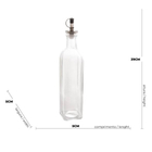 Garrafa P/azeite De Vidro Transparente C/tampa Plástico Preta