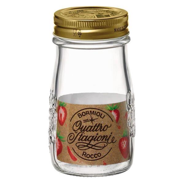 Garrafa Pote Vidro 200ml Hermética Quattro Stagioni Bormioli