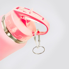 Garrafa Rosa Claro Com Dupla Camada Térmica Quente E Frio Aço