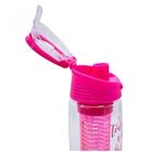 Garrafa Rosa Com Infusor