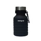 Garrafa Sanfonada Retrátil De Silicone 550ml - Preto