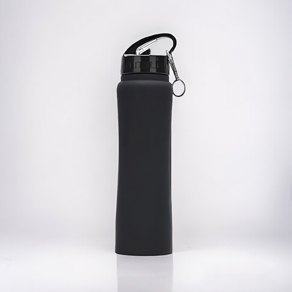 Garrafa Slim Preta Térmica 750ml De Aço Inoxidável Dupla Cama