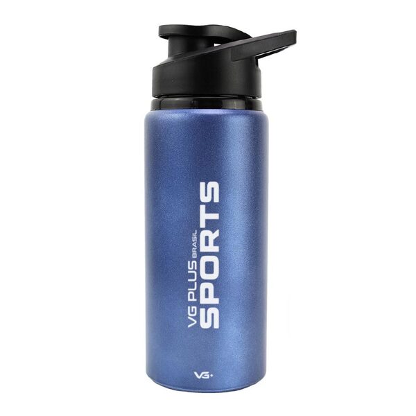 Garrafa Squeeze Alumínio Brilhante Com Trava 750ml Academia Azul Vg+ ...
