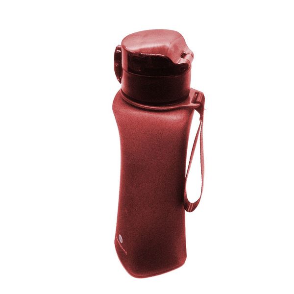 Garrafa Squeeze Bico De Silicone Vermelho Alça 600ml Academia