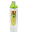 Garrafa Squeeze De Plástico Com Tubo Infusor Tampa Com Trava