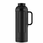 Garrafa Térmica 1 Litro Ampola De Vidro Preto Personal Termol