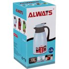 Garrafa Térmica 25x16x13cm 1l Plástico Branco Ampola Vidro