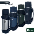 Garrafa Térmica 2 Litros Grande Camping Conserva 24 Horas Azul