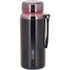 Garrafa Térmica 600ml Inox Preto Parede Dupla Para Viagem