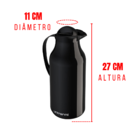 Garrafa Térmica  Siena 750 Ml Preta - Unitermi