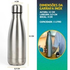 Garrafa Térmica Aço Inox 1 Litro Água Gelada 24h Academia Via