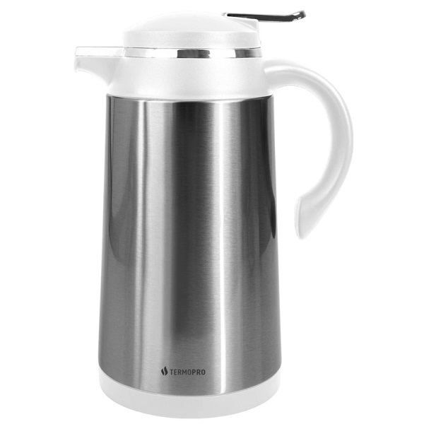 Garrafa Termica Aço Inox Camelia Branco 1l Termopro Tp6560