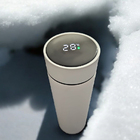 Garrafa Térmica Aço Inox Com Termômetro Digital Led 500ml Bra