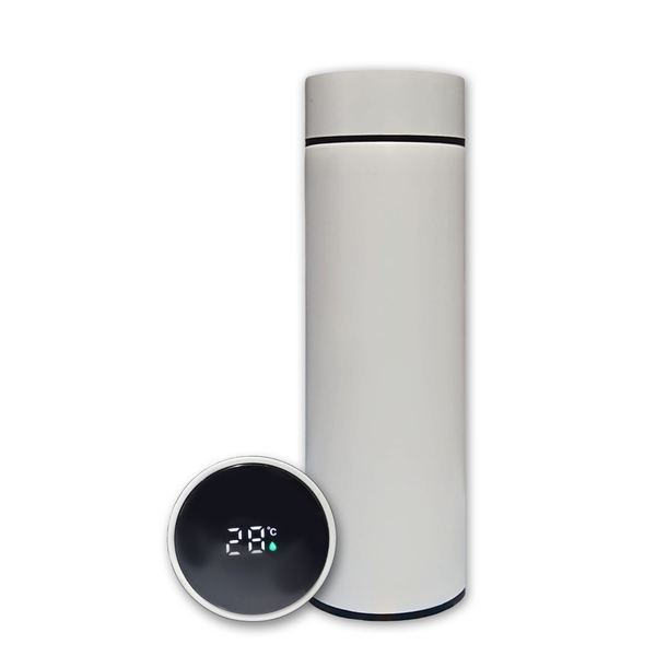 Garrafa Térmica Aço Inox Com Termômetro Digital Led 500ml Bra