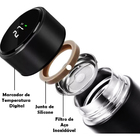Garrafa Térmica Aço Inox Com Termômetro Digital Led 500ml Pre