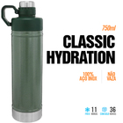 Garrafa Térmica Aço Inox Stanley 750ml Tampa Dupla Hermética